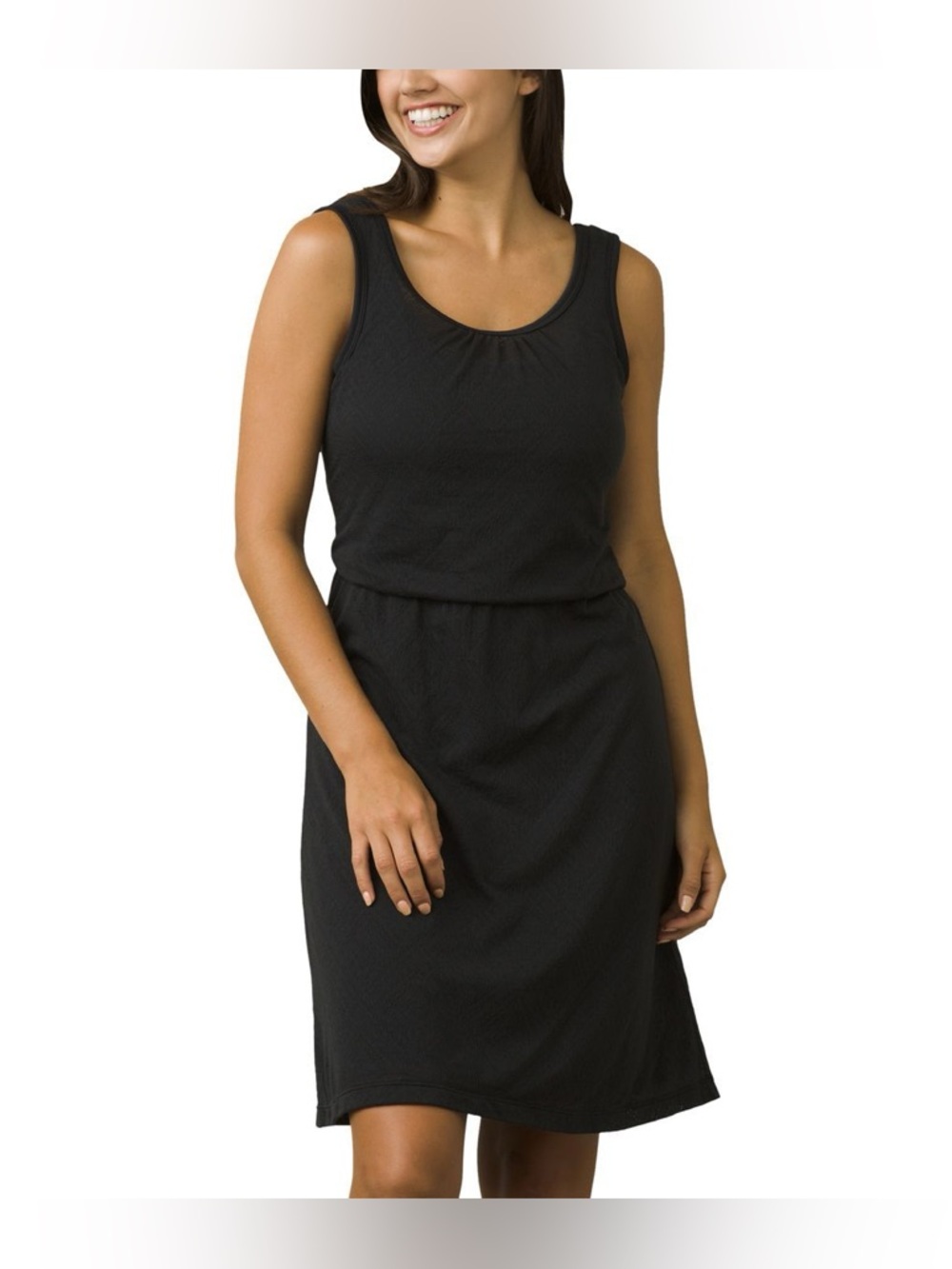 Prana Black Sleeveless Scoop-Neck Casual Dress